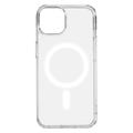 Iskunkestävä 1,5 mm:n magneettikotelo iPhone 14 6,1":lle, läpinäkyvä, isolla reiällä