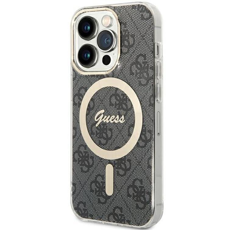 Guess iPhone 15 Pro 6,1" suojakuori GUHMP15LH4STK musta HC MAGSAFE IML 4G B