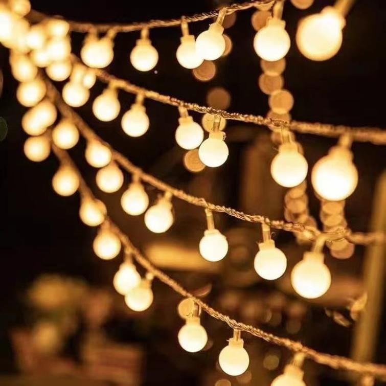 LED GARLAND 1,5M (10 LED LAMPS) USB BALCONY BALLS WARM WHITE