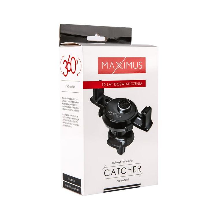 CAR HOLDER MAXXIMUS CATCHER BLACK, FOR GRILLE SELF-CLOSING