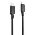 Proove-kaapeli Raidallinen Silikoni USB-C - USB-C 1m 60W musta