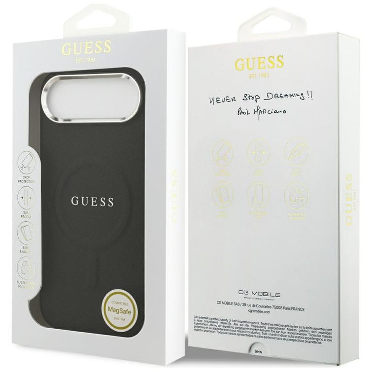 Guess Classic Logo MagSafe -suojakuori iPhone Airille, musta