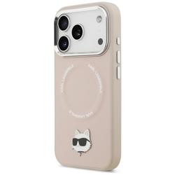 Karl Lagerfeld case for iPhone 17 Pro Max 6,9" Choupette Pin MagSafe pink