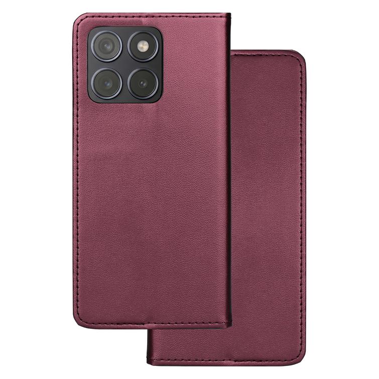 Smart Magnetic case for Motorola Edge 70 Fusion burgundy