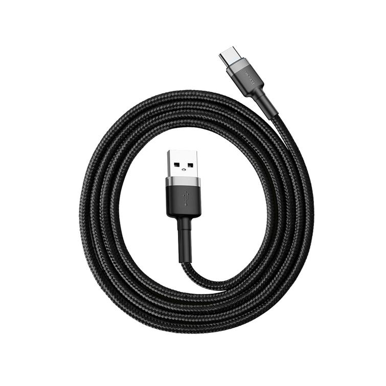 Baseus-kaapeli Cafule USB - USB-C 1,0 m 3A harmaanmusta