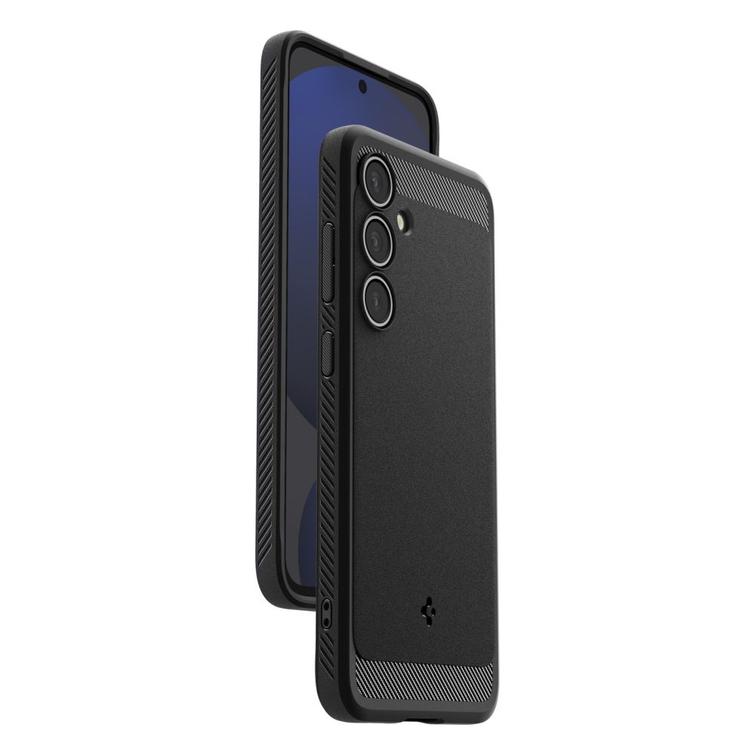 Spigen Rugged Armor -suojakuori Samsung Galaxy S24 FE:lle mattamusta