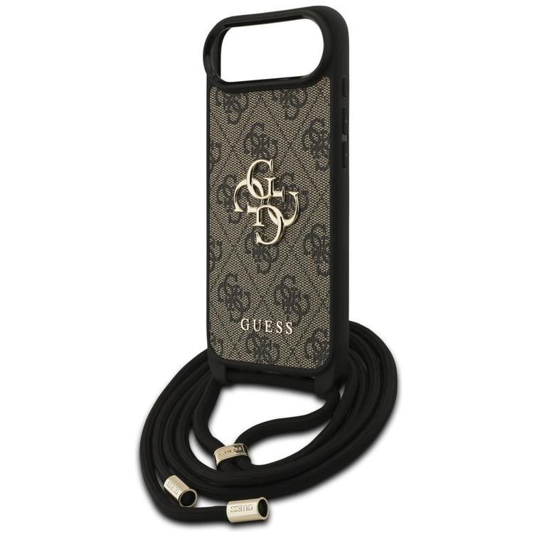 Guess 4G Big Logo Cord Stap -olkalaukku iPhone Airille, ruskea
