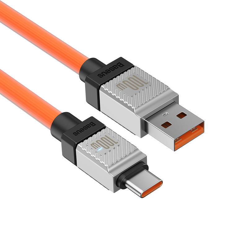 Baseus-kaapeli CoolPlay USB - USB-C 2m 100W oranssi