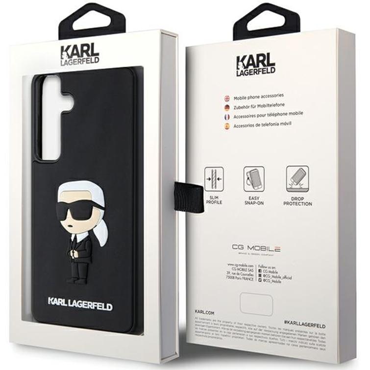 Karl Lagerfeld case for Samsung Galaxy S24 Plus KLHCS24M3DRKINK black HC 3D RUBBER IKONIK NFT