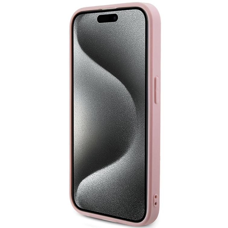Guess iPhone 15 Pro 6,1" suojakuori GUHCP15LPSAIRSP pinkki HC PU SAFFIANO IRIDESCENT SCRIPT