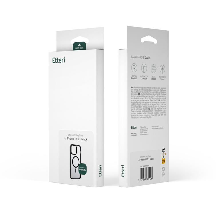 Etteri Matt Mag kotelo iPhone 17:lle musta