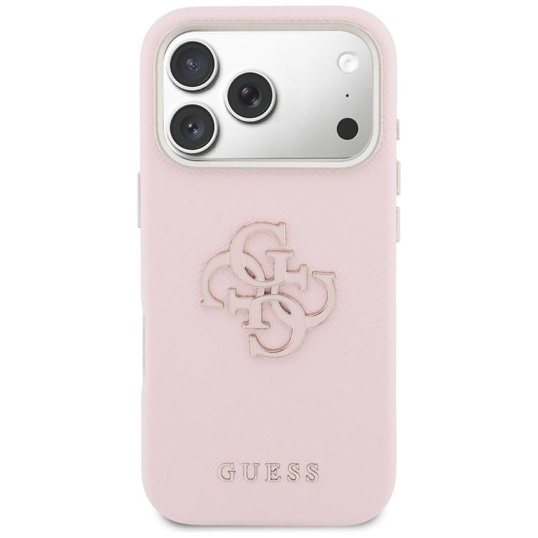 Guess HC PU FW RESIN LOGO PINK -suojakuori iPhone 17 Pro Max 6,9":lle