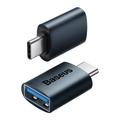 Baseus Ingenuity USB-C - USB-A 3.1 -sovitin, sininen, OTG