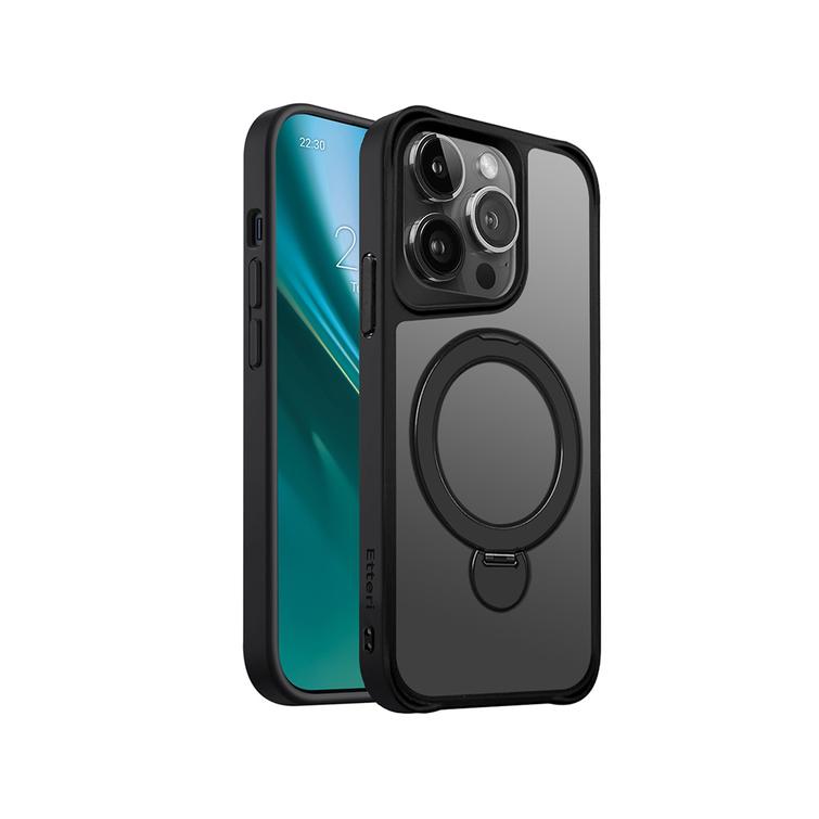 Etteri Matt Mag Ring suojakuori iPhone 14 Prolle 6,1" musta