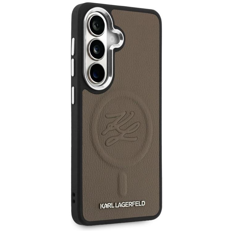 Karl Lagerfeld case Embossed Ring Initials MagSafe for Samsung Galaxy S26 brown