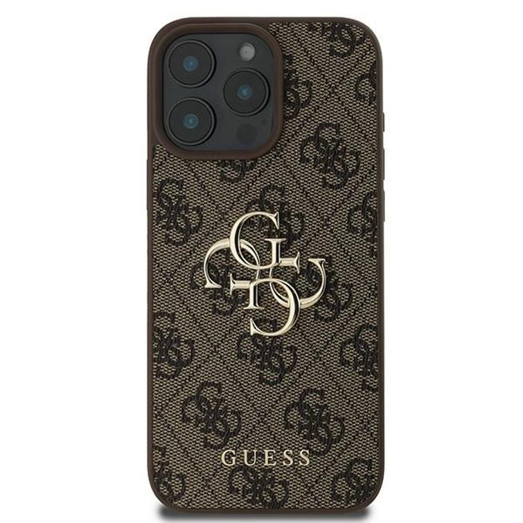 Guess iPhone 16 Pro 6,3" suojakuori GUHCP16L4GMGBR 4G:lle, iso logo, ruskea