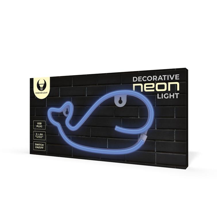 Neon LED-valo VALAS sininen Lepakko + USB FLNE19 Forever Light