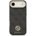 Guess 4G Strass Logo & Big Strap Metal Buttons MagSafe -suojakuori iPhone Airille, musta