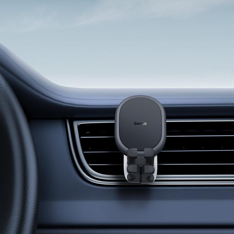 Baseus-autoteline Stable musta painovoimainen tuuletusaukko