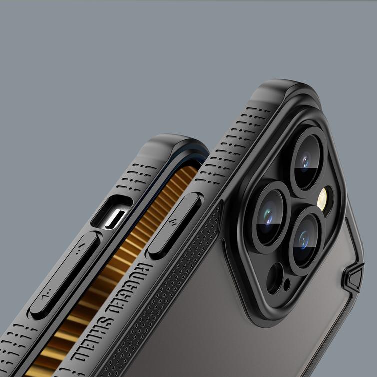 Defender Matt -suojakuori iPhone 17 Air 6,6":lle, musta