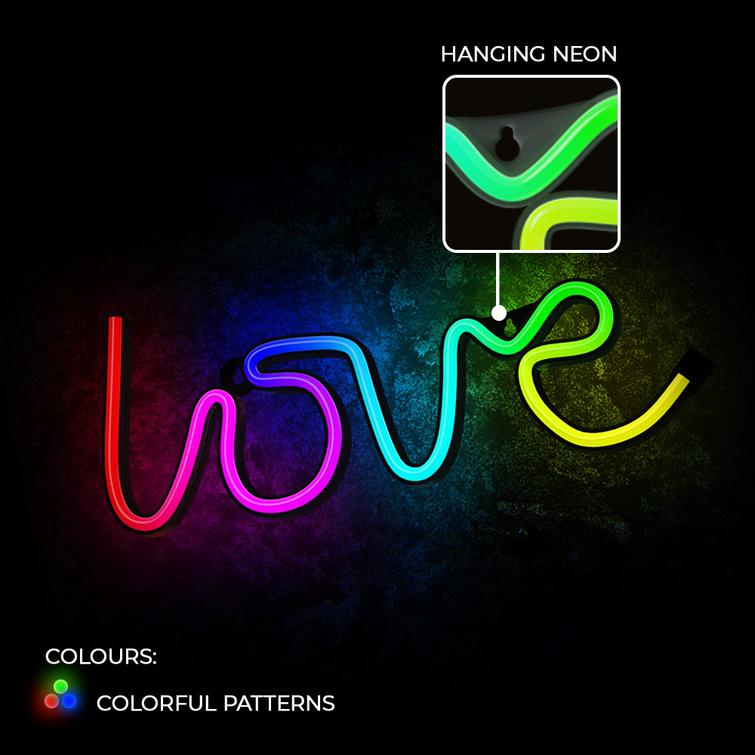 Neon LED RGB LOVE FLRN01 + RC Forever Light