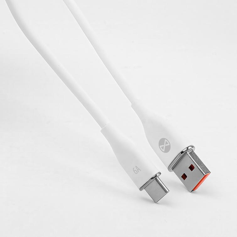 Forever-kaapeli USB - USB-C 1,0 m 6A valkoinen