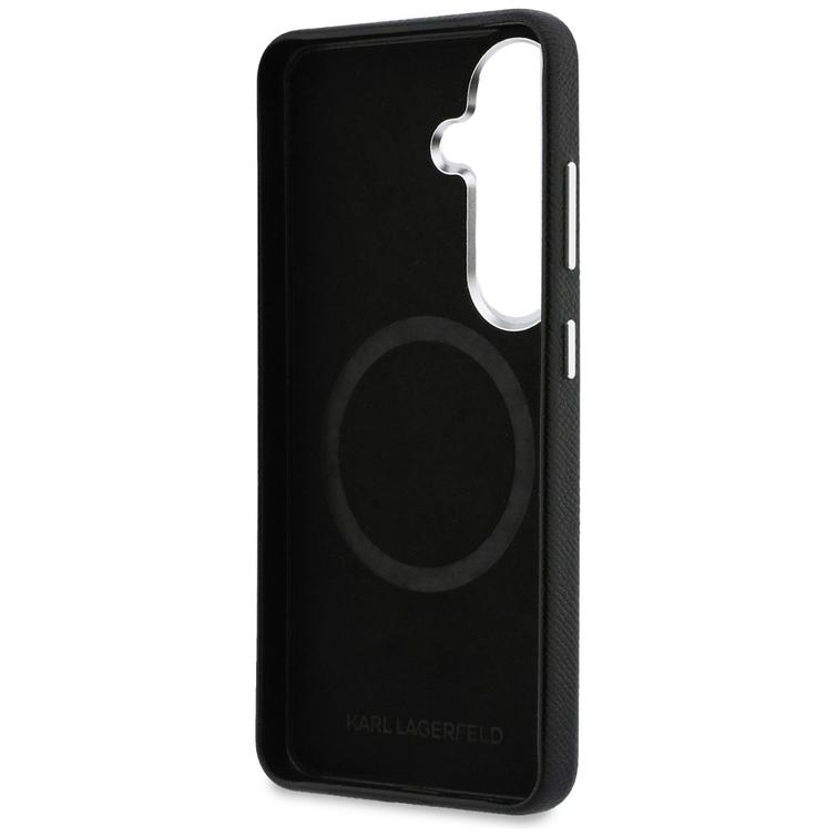 Karl Lagerfeld case Saffiano KC Metal Logo MagSafe for Samsung Galaxy S26 black