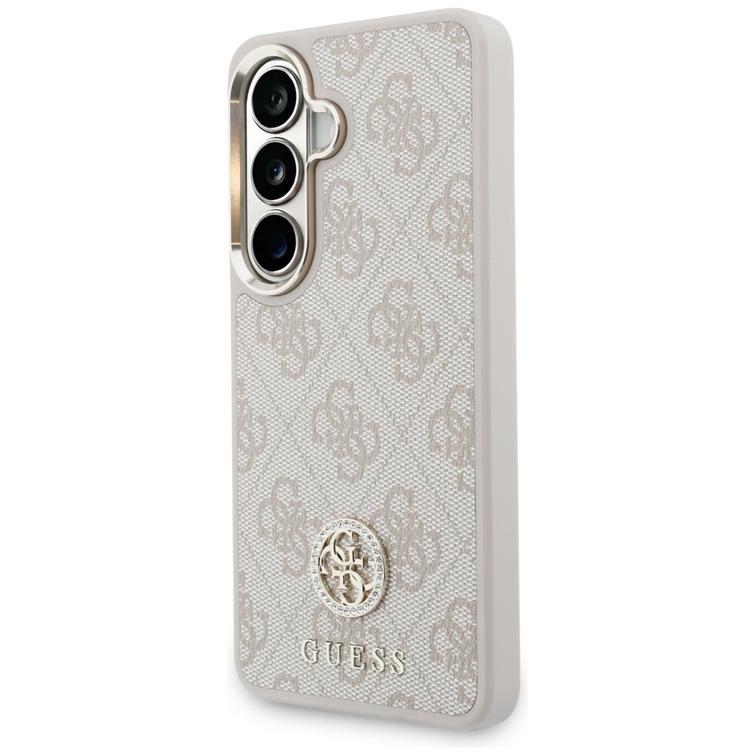 Guess case 4G Big Rhinestone Triangle Strap MagSafe for Samsung Galaxy S26 pink