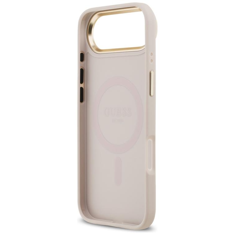 Guess Grained Strass Logo MagSafe -suojakuori iPhone Airille, pinkki