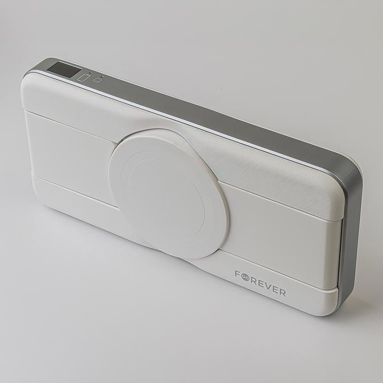 Forever langaton varavirtalähde MATB-300 10000 mAh magneettinen 3in1 valkoinen