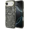 Guess Python Pattern MagSafe -kotelo iPhone Airille, musta