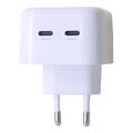 WALL CHARGER MX THUNDER PD 35W, 2xUSB-C WHITE