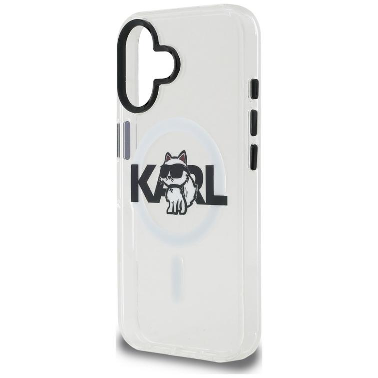 Karl Lagerfeld suojakuori iPhone 17 6,1" IML Choupette Sketch Logo MagSafe l&auml;pin&auml;kyv&auml;