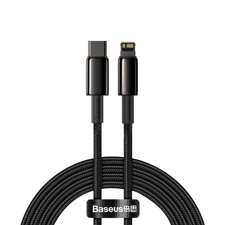 Baseus-kaapeli Tungsten PD USB-C - Lightning 2,0 m musta 20W