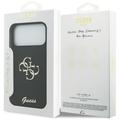 Guess Silicone Big 4G Script case for iPhone 17 Pro Max black