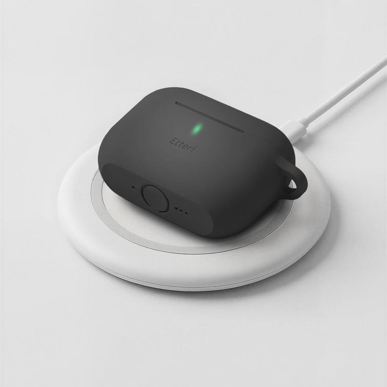Etteri-silikonikotelo AirPods Pro 3:lle musta