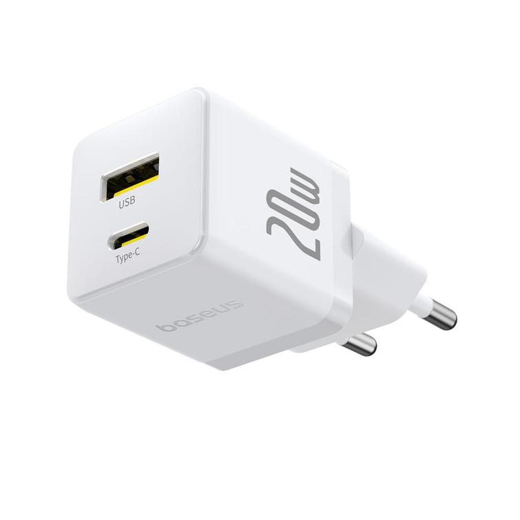 Baseus Palm -pikalaturi 1C 20W USB-C USB Kuunvalkoinen