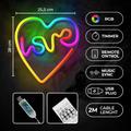 Neon LED RGB LOVE IN HEART FLRN02 + RC Forever Light