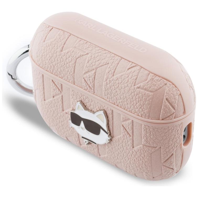 Karl Lagerfeld Monogram Choupette Head case for AirPods Pro 3 pink