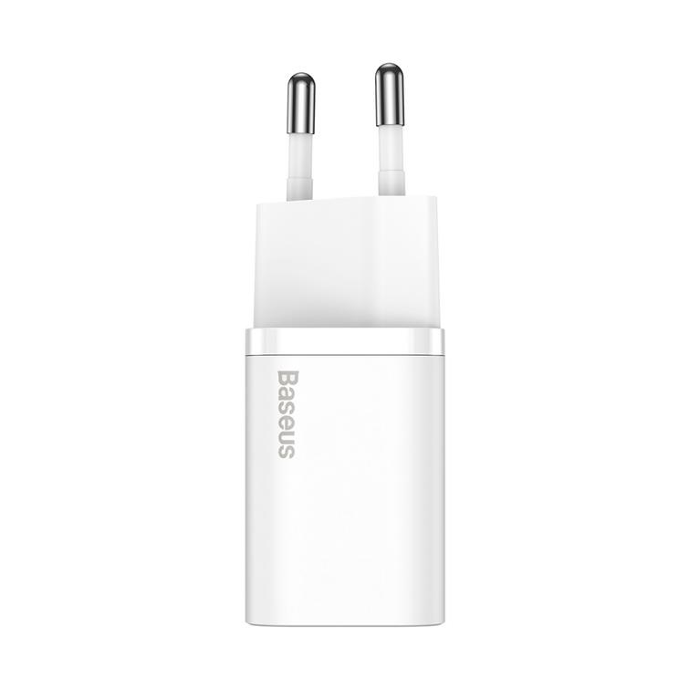 Baseus-sein&auml;laturi Super Si PD 20W 1x USB-C valkoinen