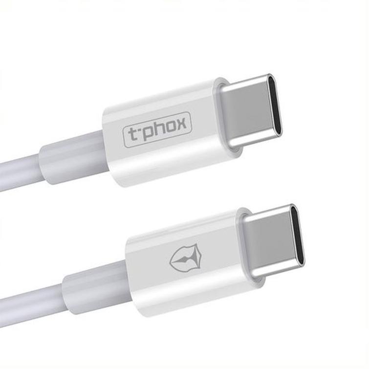 T-PHOX CABLE GLARY LITE SERIES 3W 1M USB-C/USB-C WHITE