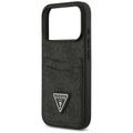Guess 4G Double Card Triangle -suojakuori iPhone 17 Prolle, musta