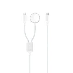XO langaton induktiivinen laturi CX030 valkoinen Apple Watchille USB-C-kaapelilla -USB-C