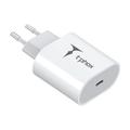 WALL CHARGER T-PHOX ISPEED 20W WHITE (EU PLUG)