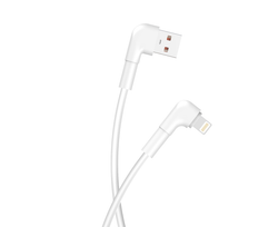 Maxlife MXUC-09 kulmakaapeli USB - Lightning 1,0 m 2,4A valkoinen