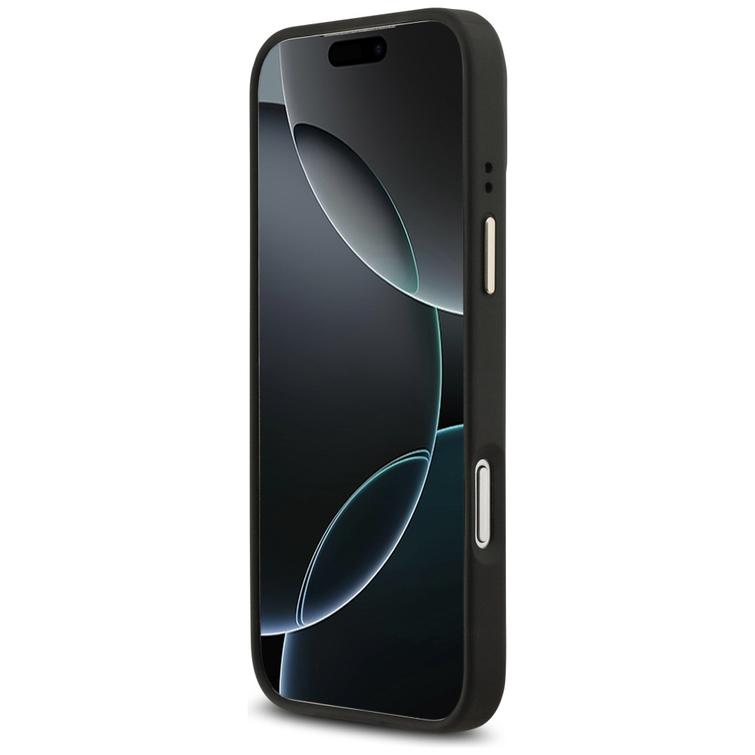 Guess iPhone 17 Pro Max -suojakuori HC MAGSAFE PU -suojakuorella, musta