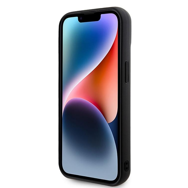 Karl Lagerfeld case for iPhone 15 6,1" KLHCP15S3DMBKCK black HC 3D Logo Glitter