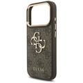 Guess 4G Big 4G Classic Logo Big Strap Metal Buttons -suojakuori iPhone 17 Prolle, ruskea