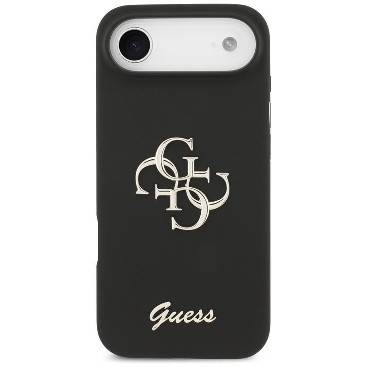 Guess Silicone Big 4G Script -suojakuori iPhone Airille, musta