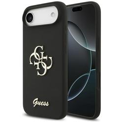 Guess Silicone Big 4G Script -suojakuori iPhone Airille, musta